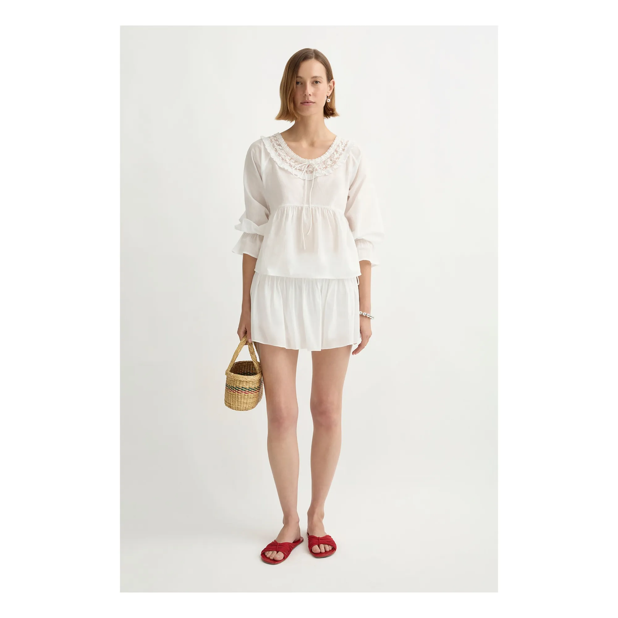 Blouse Danielle Coton | Blanc- Image produit n°2