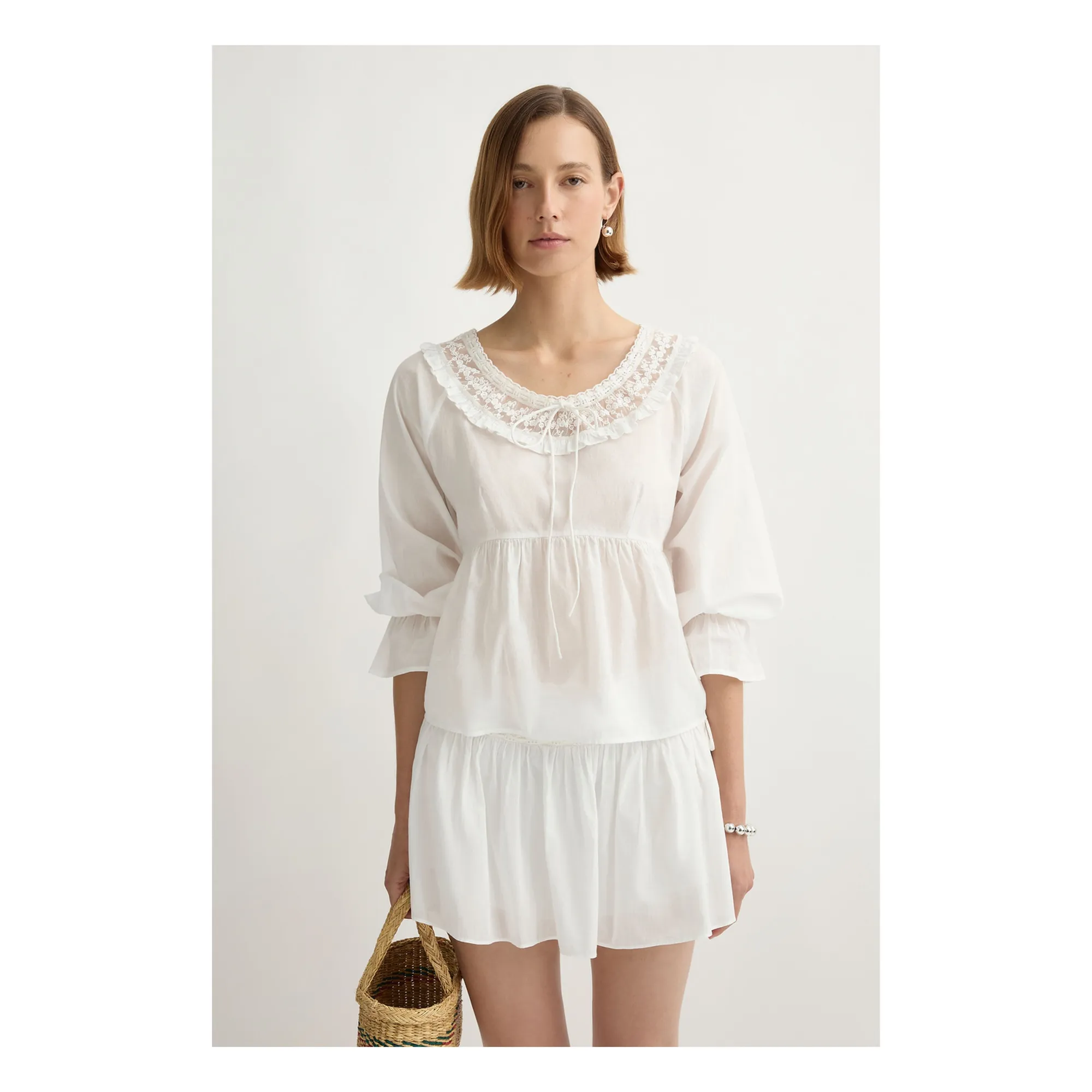 Blouse Danielle Coton | Blanc- Image produit n°1
