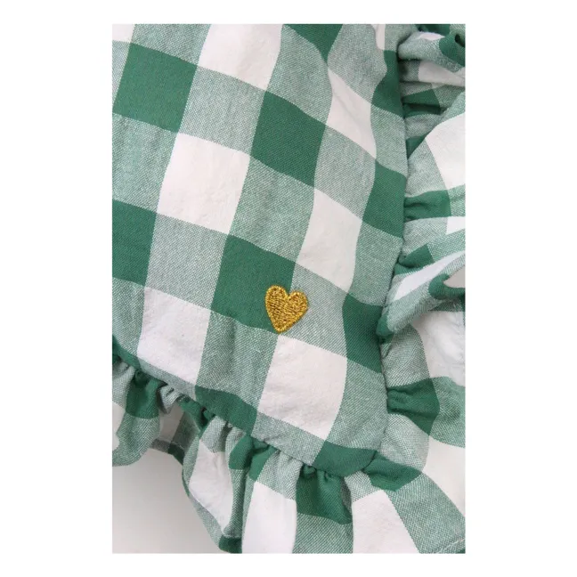 Coussin à volant | Vert