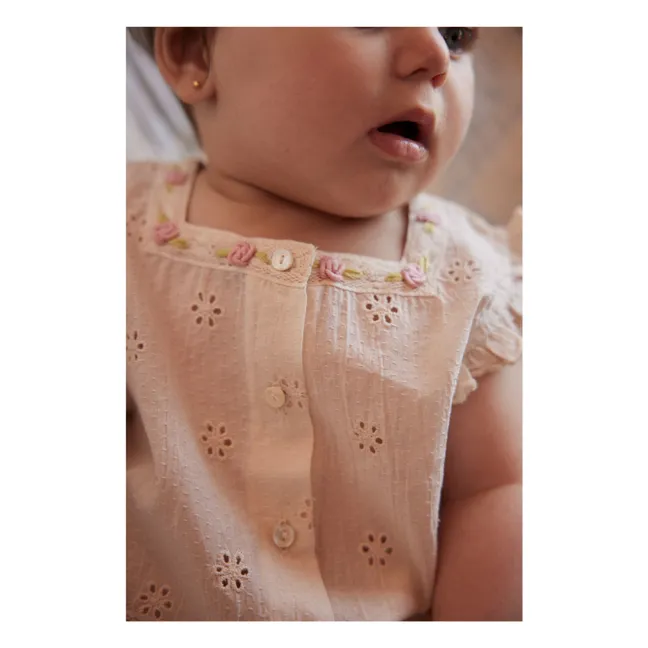 Ensemble Top et Bloomer Volants Luna | Ecru