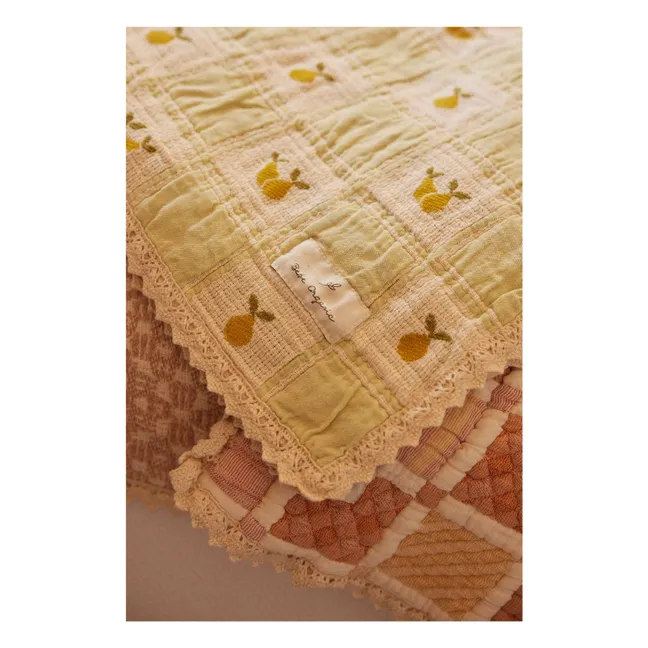 Mai Coton Bio Patchwork Blanket | Yellow