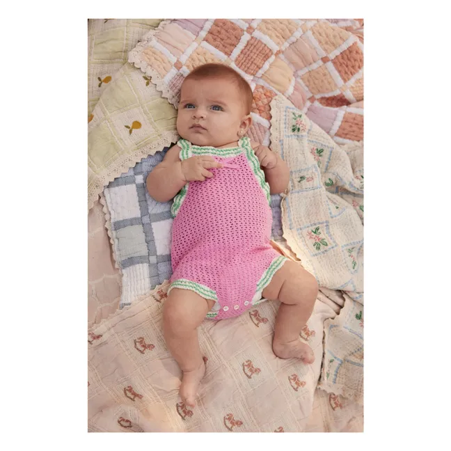 Mai Coton Bio Patchwork Blanket | Blue