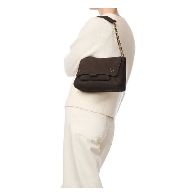 Bolso Lulu M Taurillon estampado cocodrilo | Marrón