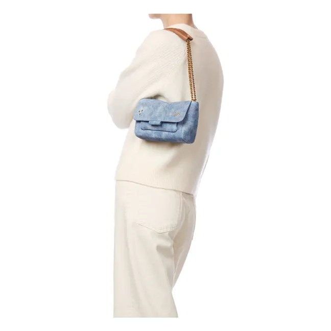 Sac Lulu S Croûte Velours | Bleu délavé