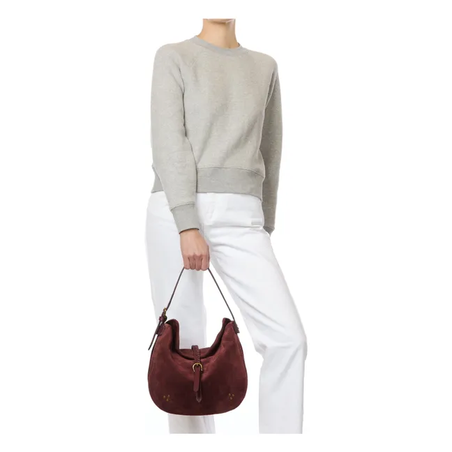 Bolsa Luis Terciopelo corteza | Rojo Oscuro