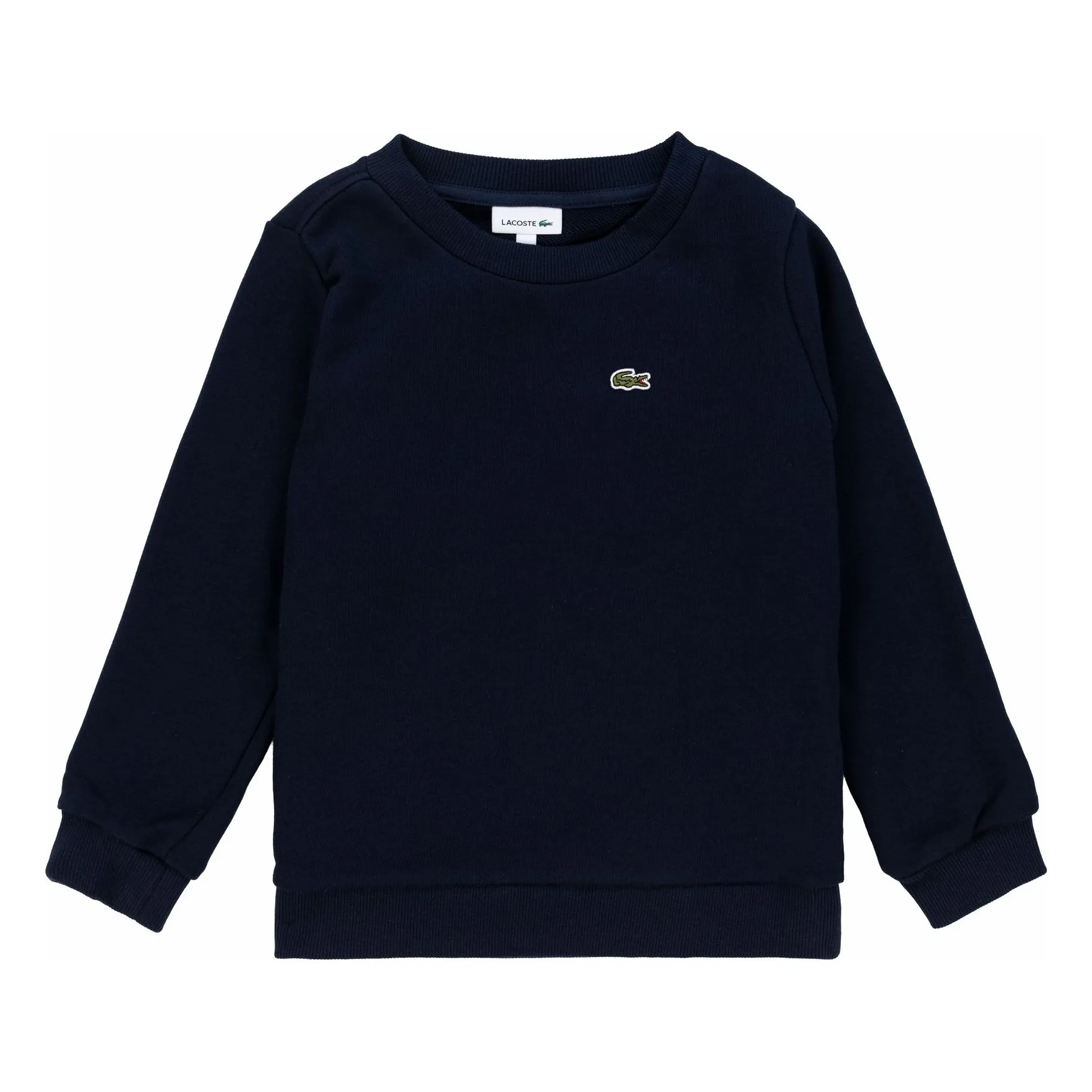 Lacoste Navy Blue Organic Cotton Logo Sponge Sweat
