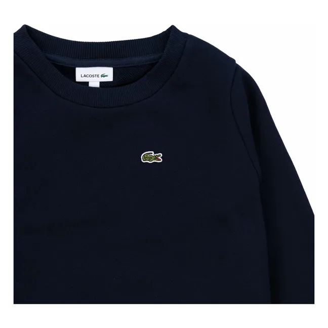 Organic Cotton Logo Sponge Sweat | Navy blue