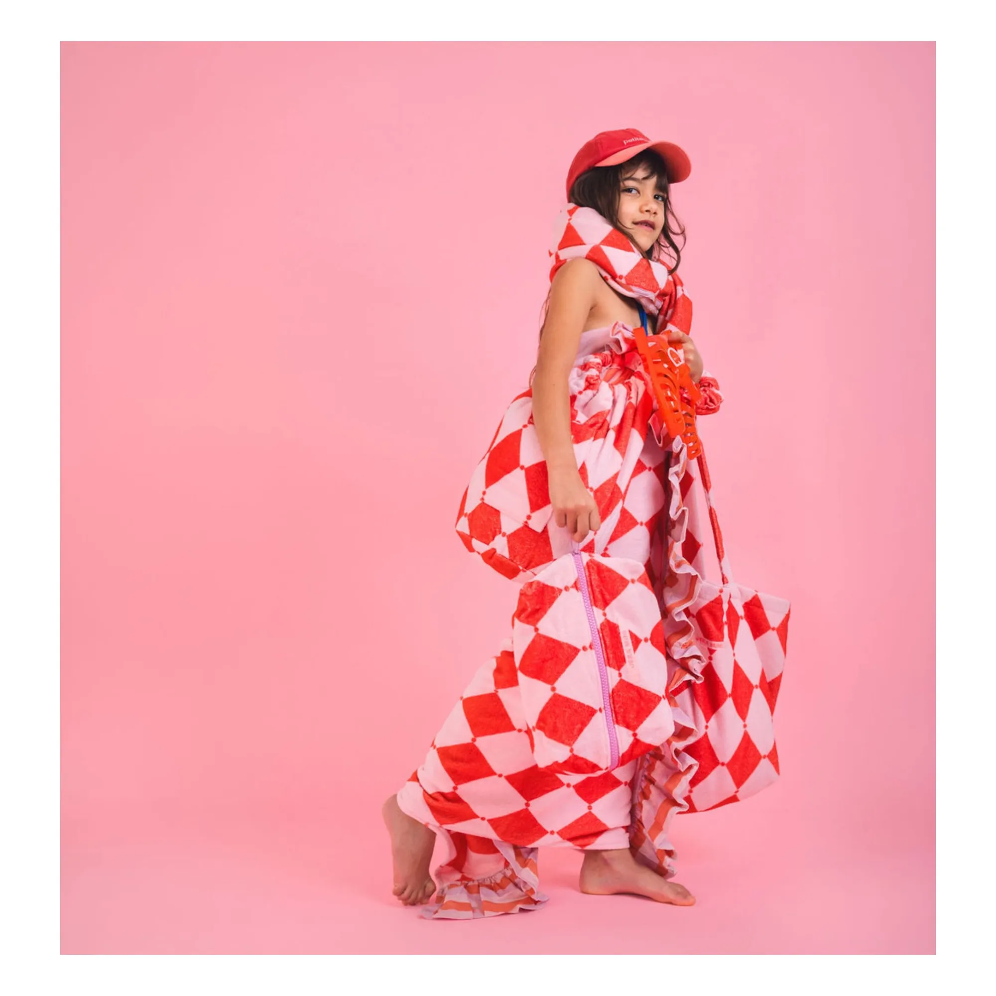 Trousse Losanges Eponge | Rose- Image produit n°1