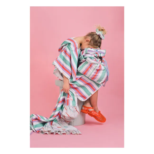 Poncho de Bain Rayé Eponge 