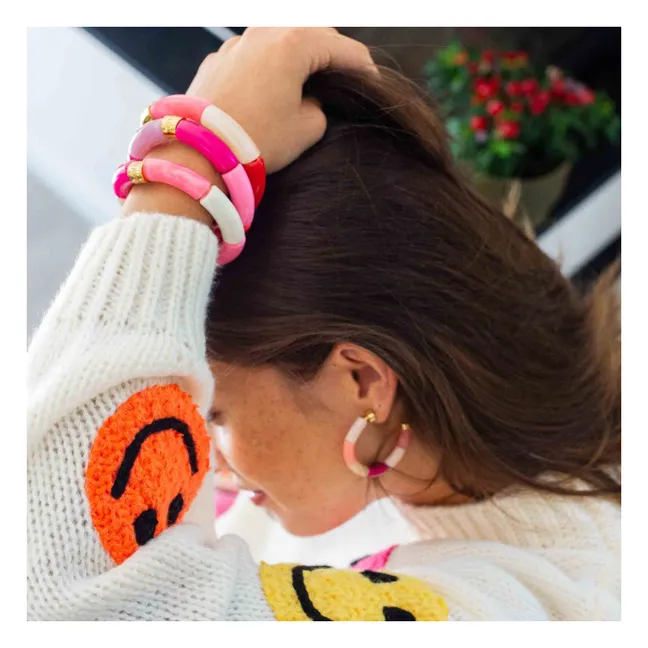 Boucles d'Oreilles Personnalisables Bola | Rose