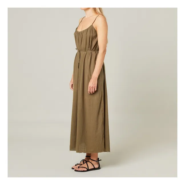 Robe Palm Beach Gaze de Coton | Kaki