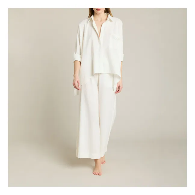 Mallorca Linen and Cotton Shirt | Ecru