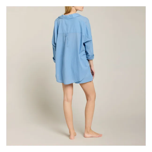 Ramatuelle Voile de Coton shirt | Azure blue