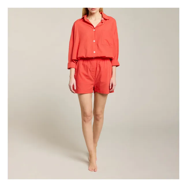 Ramatuelle Voile de Coton shirt | Coral