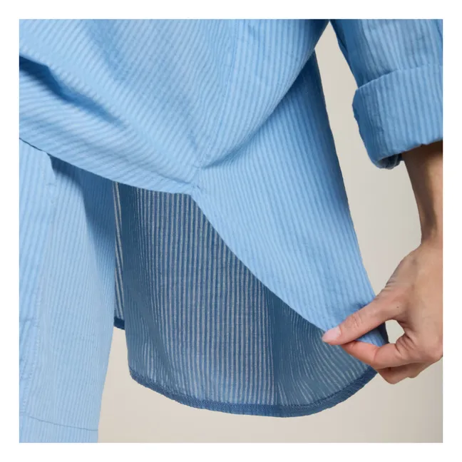 Ramatuelle Voile de Coton shirt | Azure blue