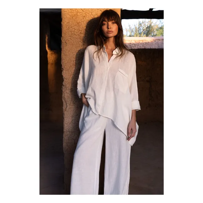 Mallorca Linen and Cotton Shirt | Ecru