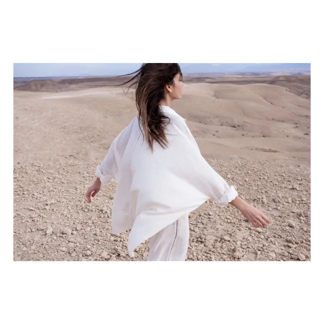 Mallorca Linen and Cotton Shirt | Ecru