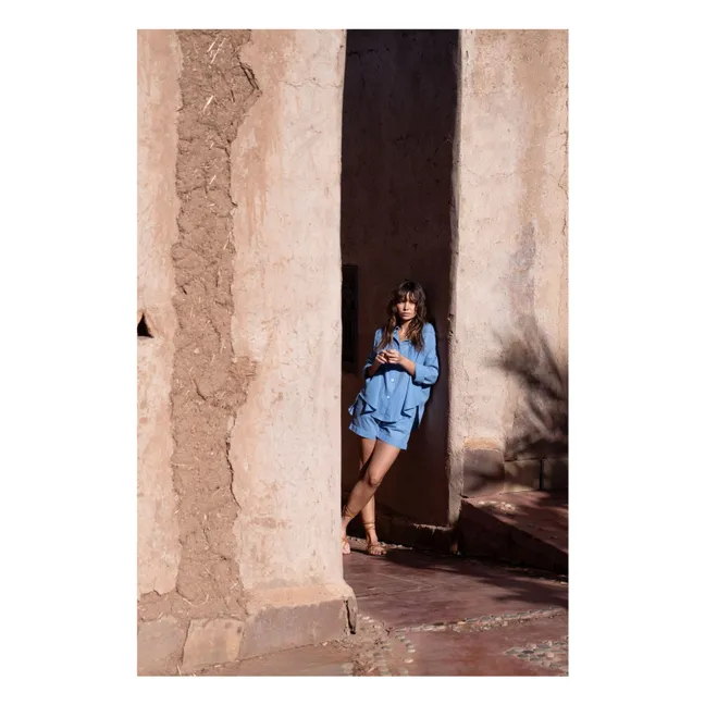 Ramatuelle Voile de Coton shirt | Azure blue