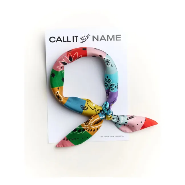 Bandana Seda Arco Iris Pequeña | Azul