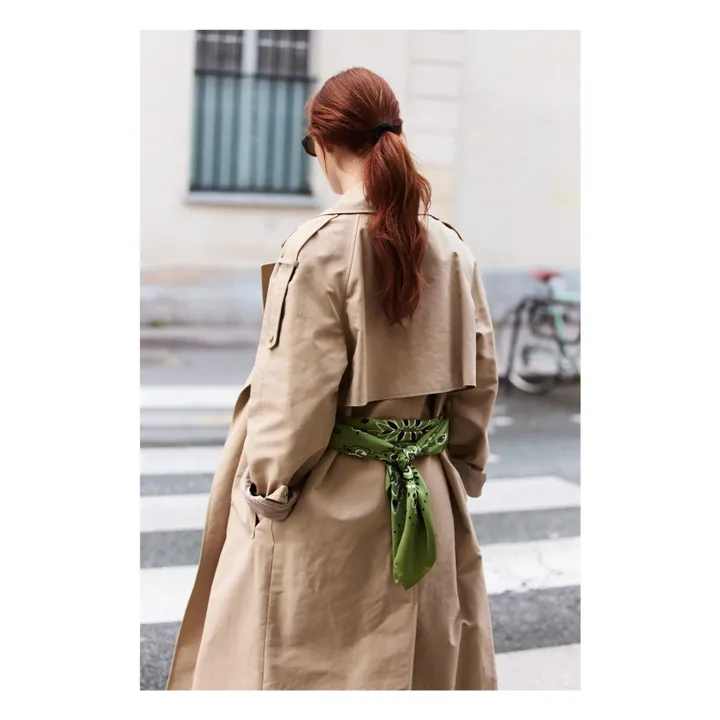 Pañuelo de seda grande | Khaki- Imagen del producto n°1