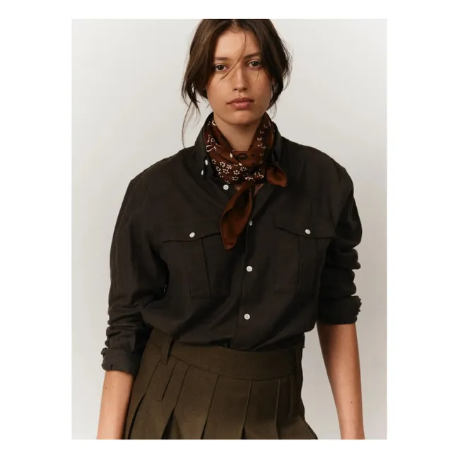 Bandana Small Soie | Marron