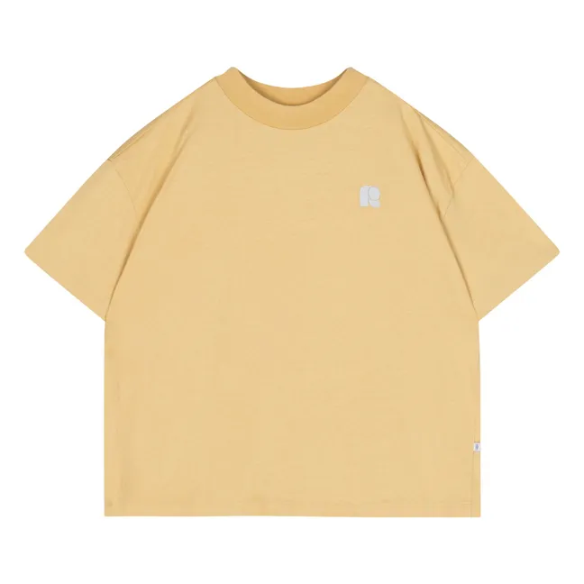 Boxy R Organic cotton T-shirt | Yellow