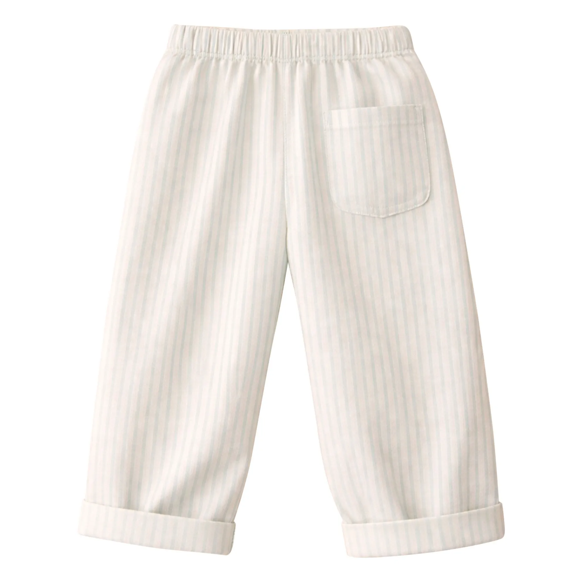 Pantalones Paul de algodón orgánico y sarga a rayas | Verde Menta- Imagen del producto n°3