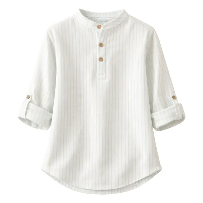 Côme Striped Organic Cotton Shirt | Mint Green