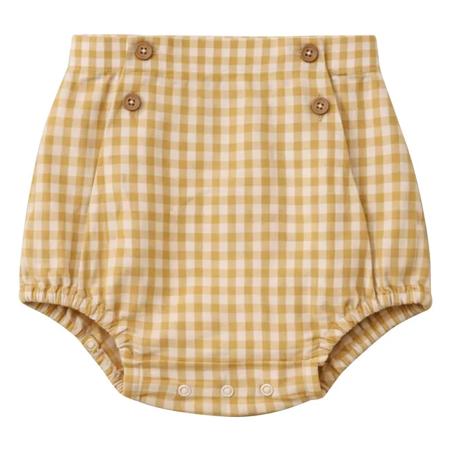 Bloomer Julien Carreaux Seersucker Coton Bio | Jaune