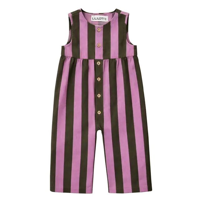 Combinaison Gabriel Rayée Twill Coton Bio | Olive