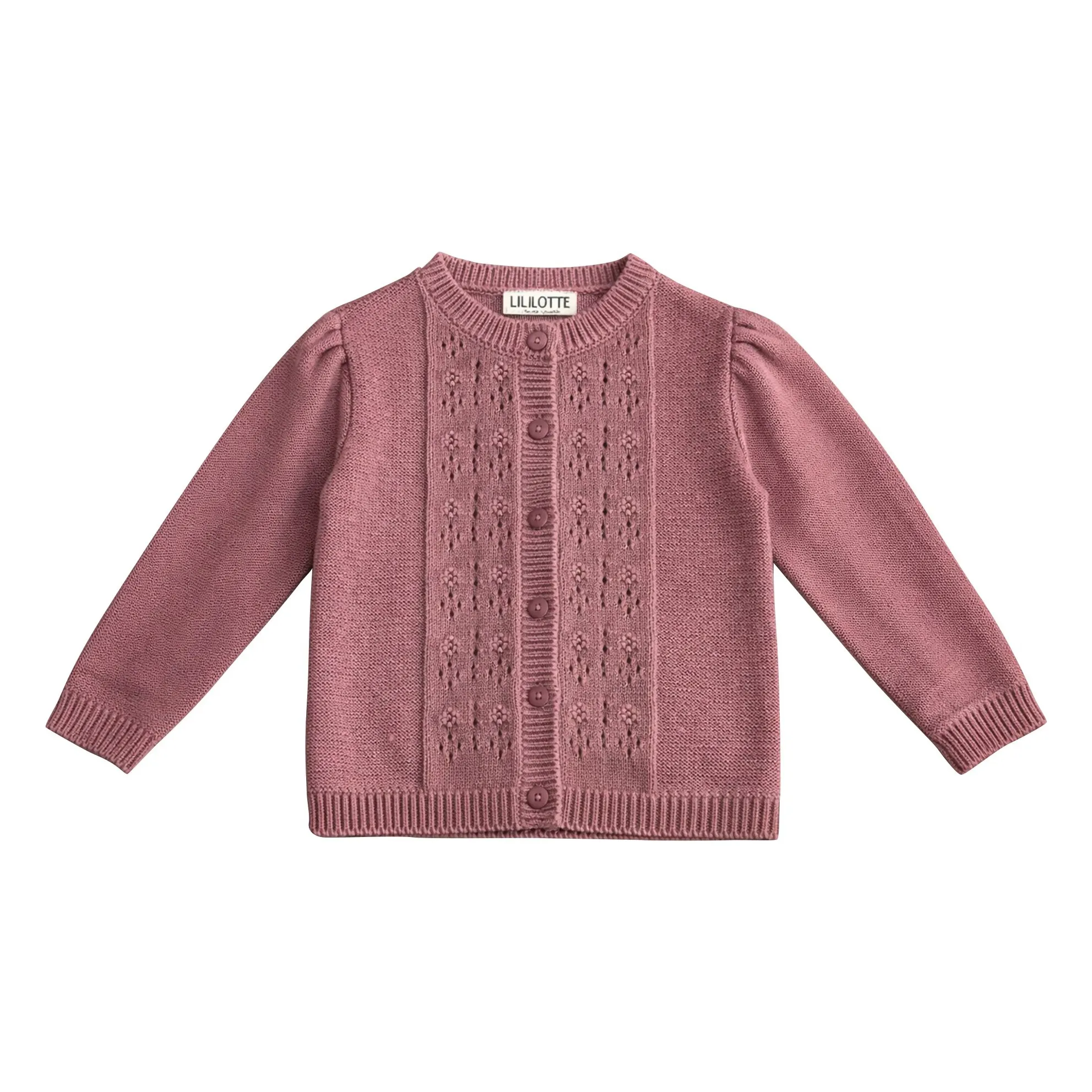 Lililotte Dusty Pink Vincianne Organic Cotton Cardigan