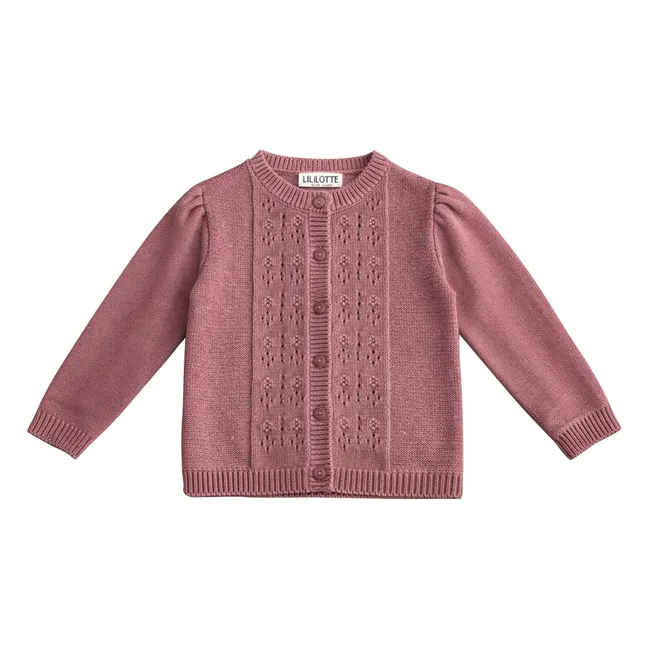 Cardigan Vincianne Coton Bio | Vieux Rose