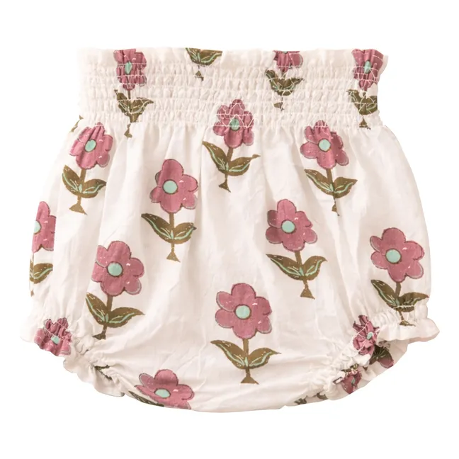 Bloomer César Fleurs Seersucker Coton Bio | Ecru