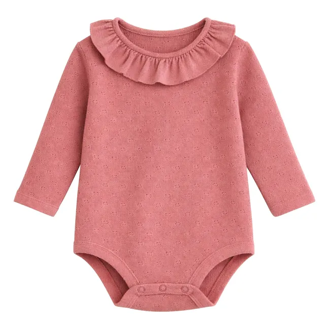 Body Pointelle Alma Coton Bio | Vieux Rose