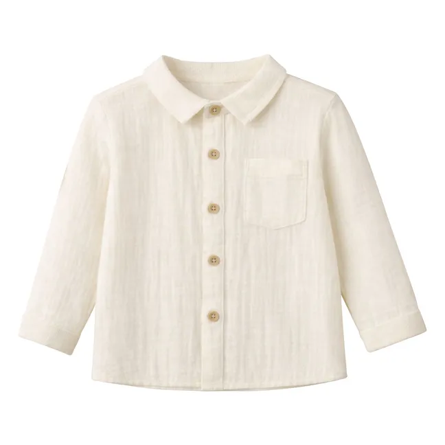Constantin Organic Cotton Gauze Shirt | Ecru