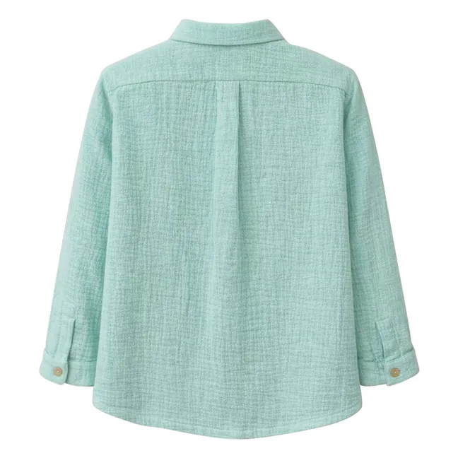 Constantin Organic Cotton Gauze Shirt | Mint Green