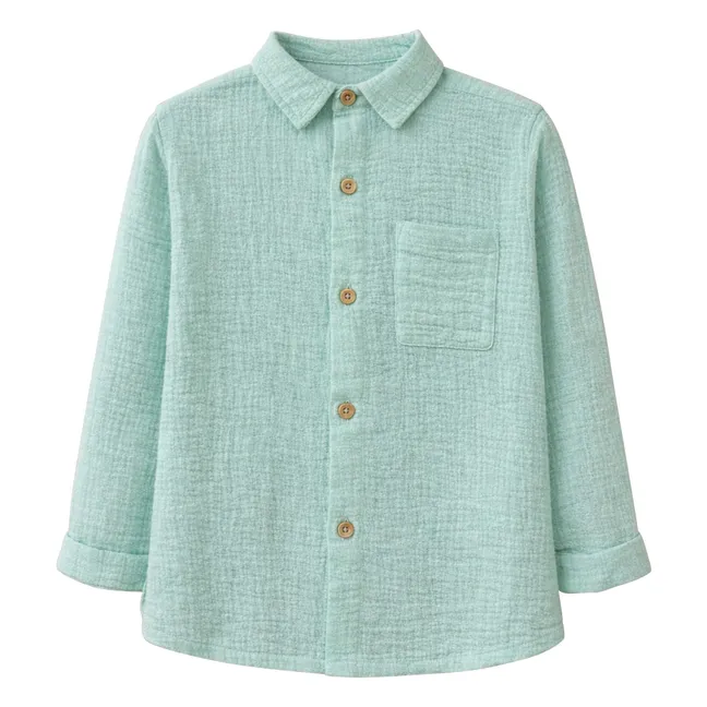 Constantin Organic Cotton Gauze Shirt | Mint Green