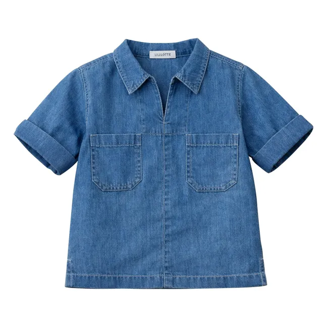 Carl Tencel Coton Bio shirt | Denim blue