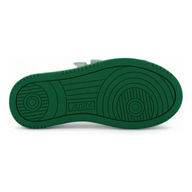 Sneakers basse in pelle Kidstripes per bambini | Verde