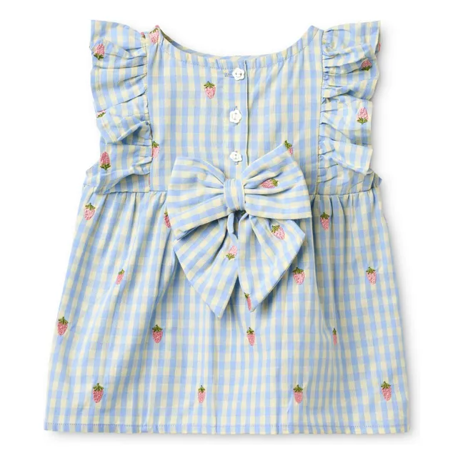 Ensemble Top et Short Millie Vichy | Bleu pâle