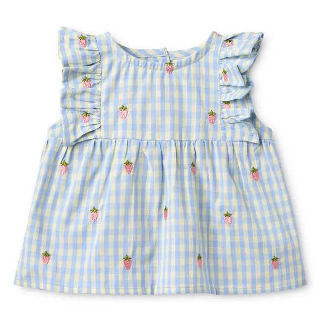 Ensemble Top et Short Millie Vichy | Bleu pâle