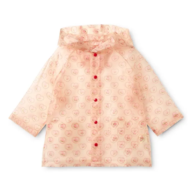 Imperméable Iris Cœurs | Rose pâle