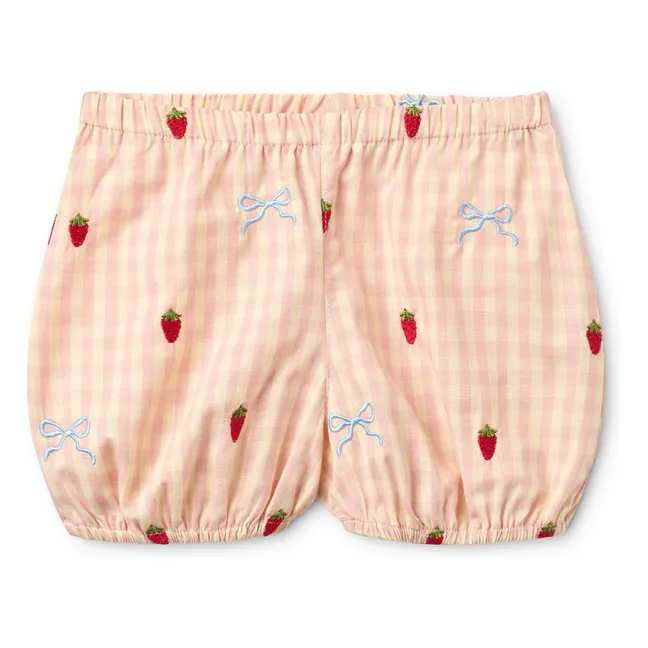 Conjunto de blusa y pantalón corto Dolly Vichy | Albaricoque