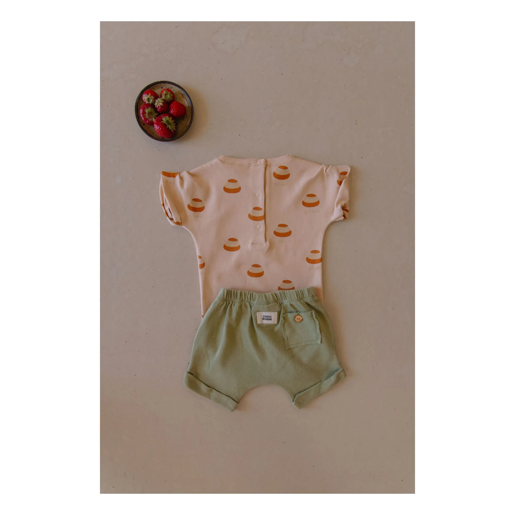 Short Simon Coton Bio | Khaki- Image produit n°2