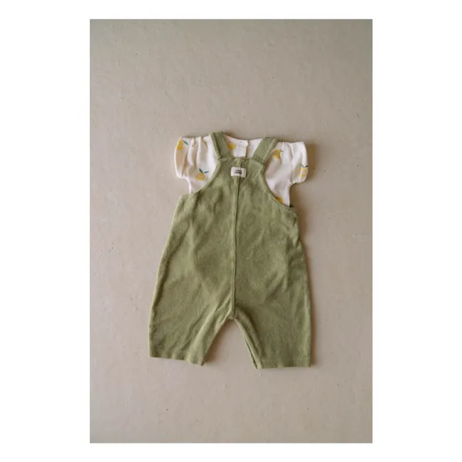 Homer organic cotton terry overalls | Khaki