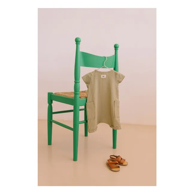 Einteiler Gerippt Aimé Bio-Baumwolle | Khaki