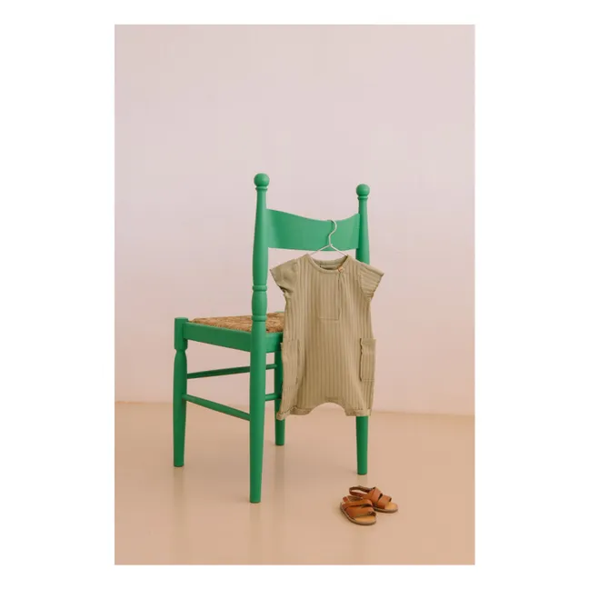 Einteiler Gerippt Aimé Bio-Baumwolle | Khaki