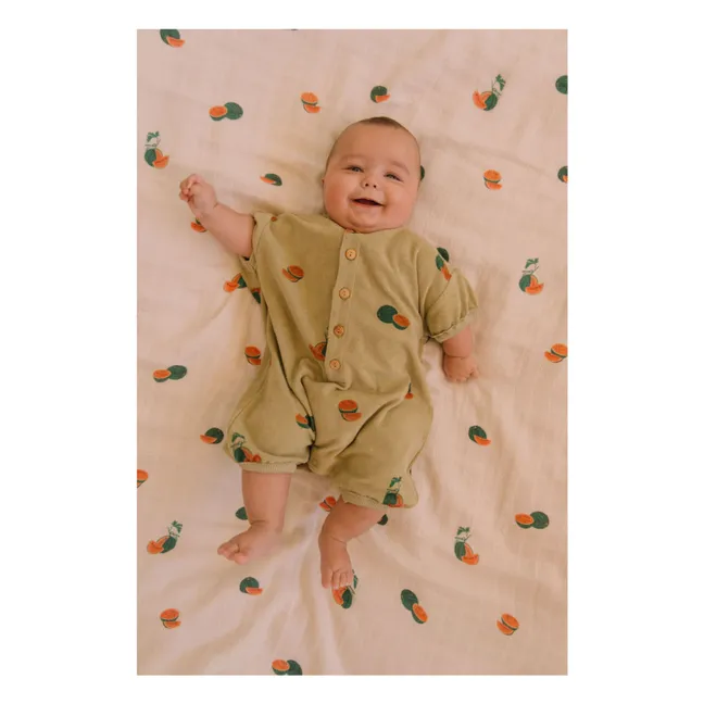 Pelele de algodón orgánico Sandía Bebecito | Khaki