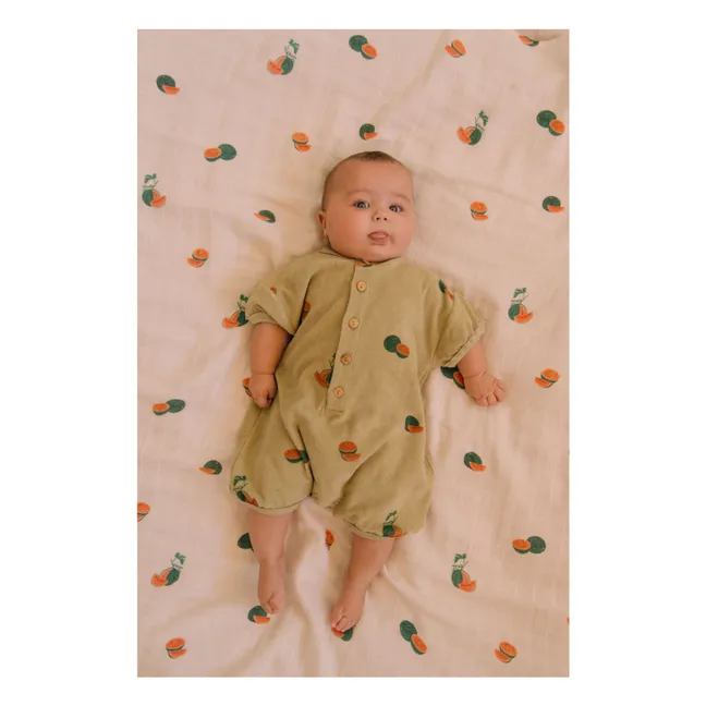 Pelele de algodón orgánico Sandía Bebecito | Khaki