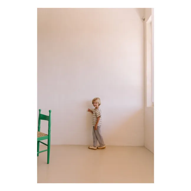 Pantaloni in cialda di cotone biologico Cousin Gaze | Blu